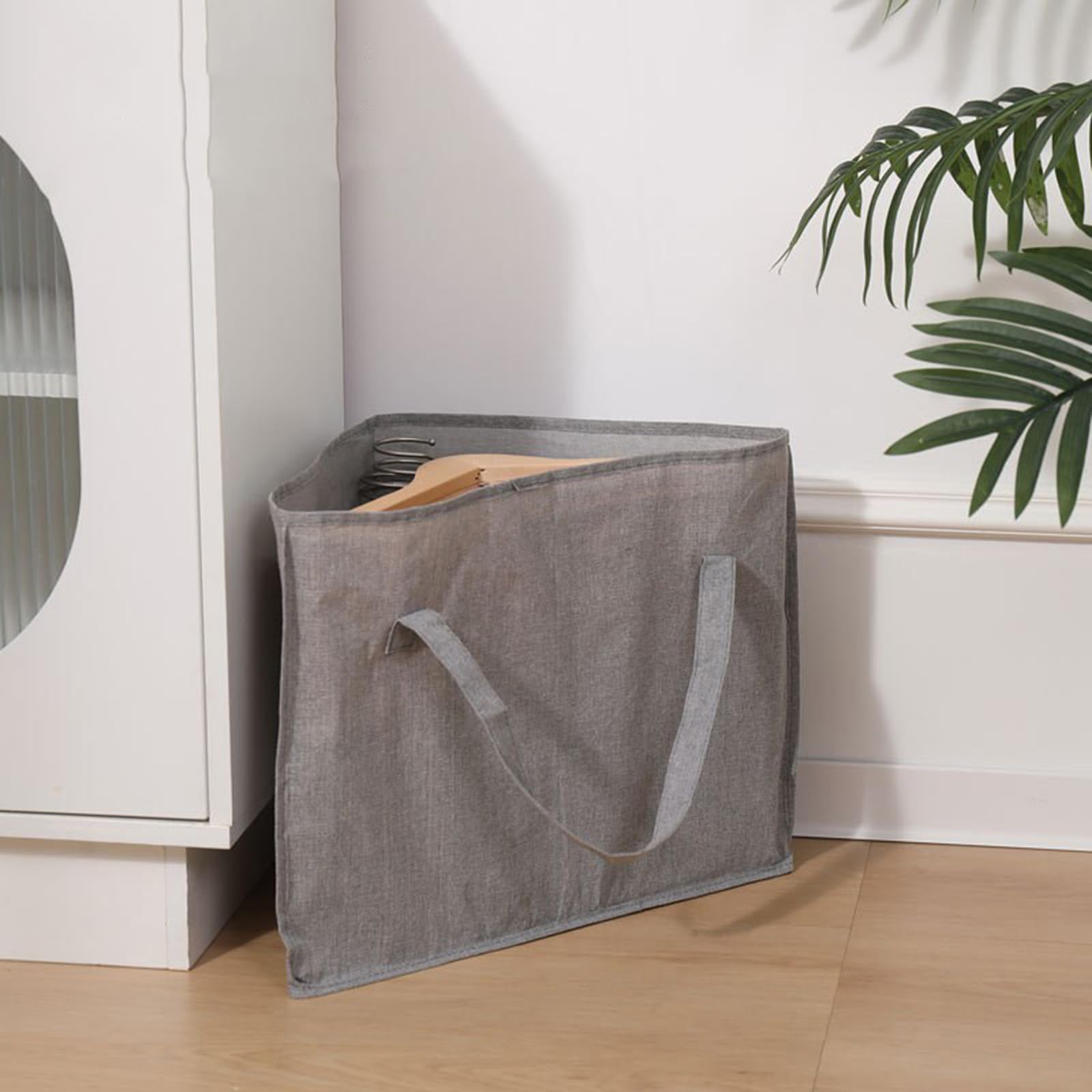 Dreieckige Kleiderbügel-Aufbewahrung tasche, Stoff-Kleider korb mit Griff und Basis, kann Aufhänger Stauraum sparen