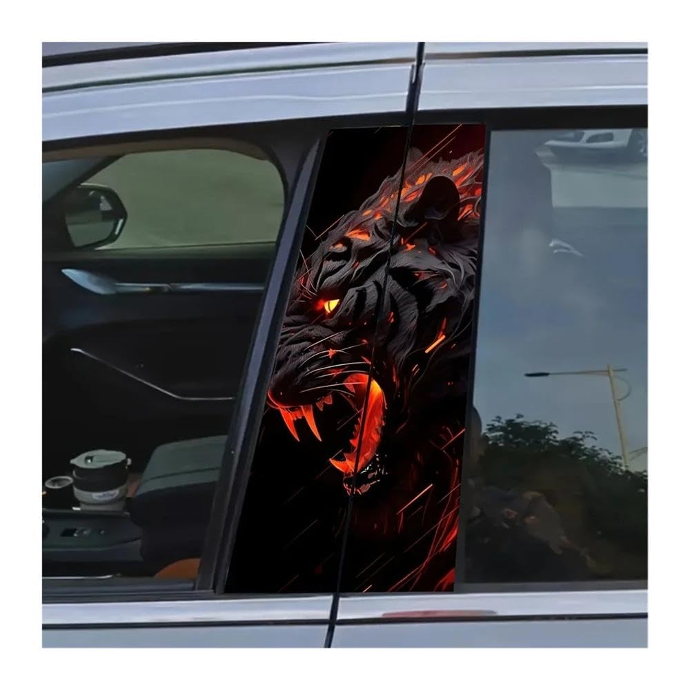 Bertdcx One Color Roaring Tiger Car Stickers Durable Waterproof Pvc Bumper Stickers Auto Parts