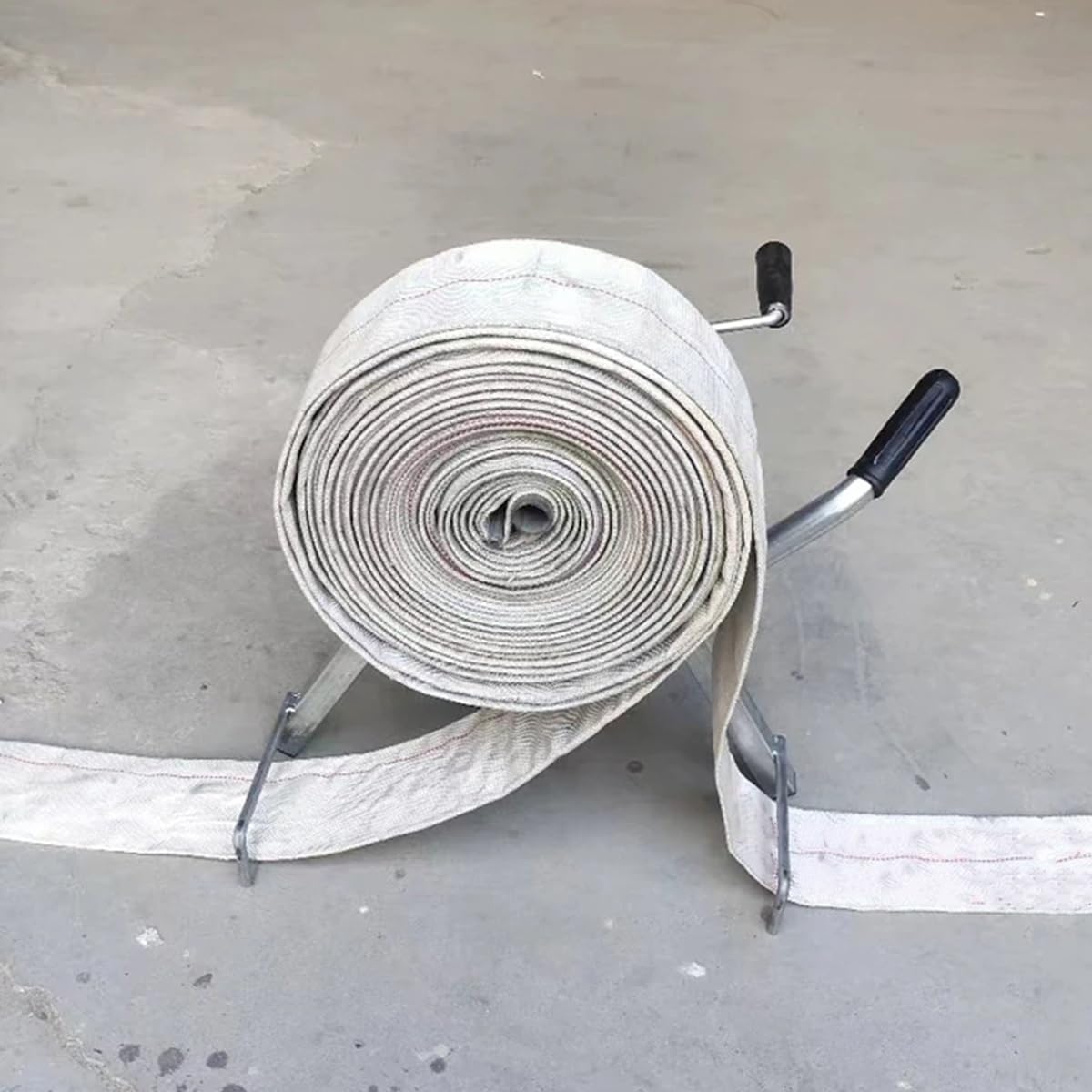 Tubo Avvolgitore In Metallo per Portatile, Dispositivo di Stoccaggio per Tubi D'Acqua Antincendio, Dispositivo Manuale Pieghevole per Avvolgimento Tubi, Dei Terreni