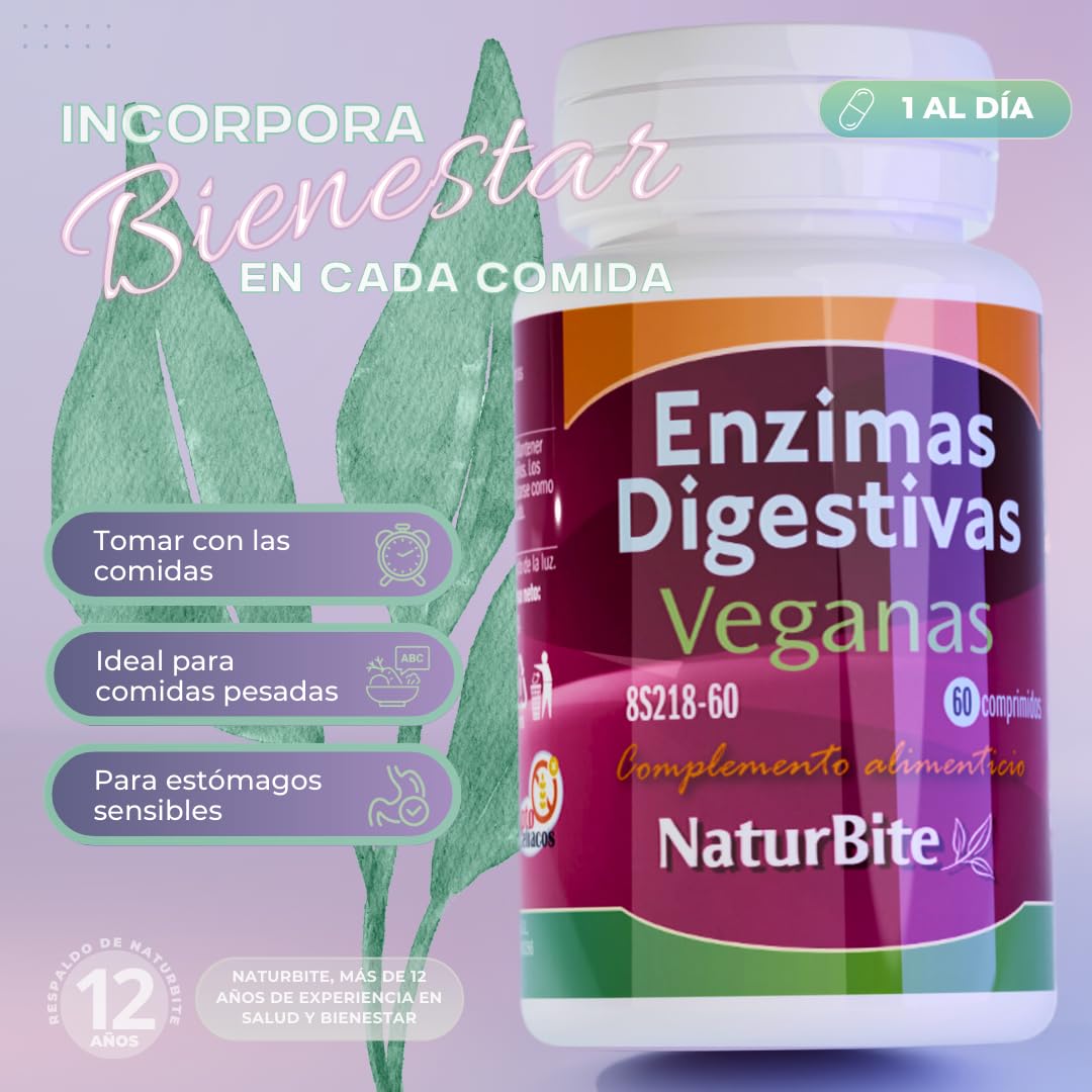naturbite EnZIMAS DIGESTIVE VEGANAS 250comp.