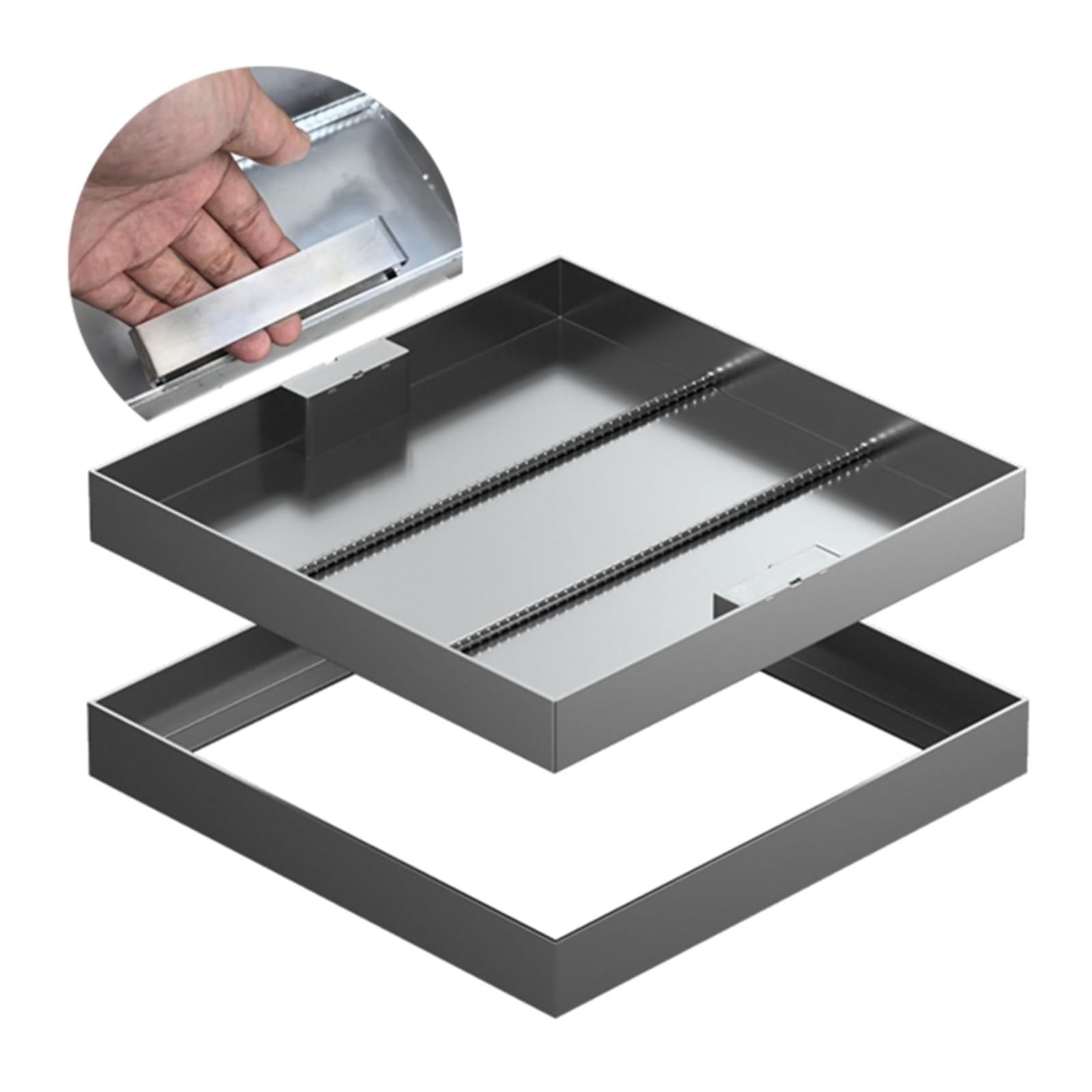 Grille carrée de 56 x 56 cm à haute capacité de drainage pour prévenir les inondations extérieures
