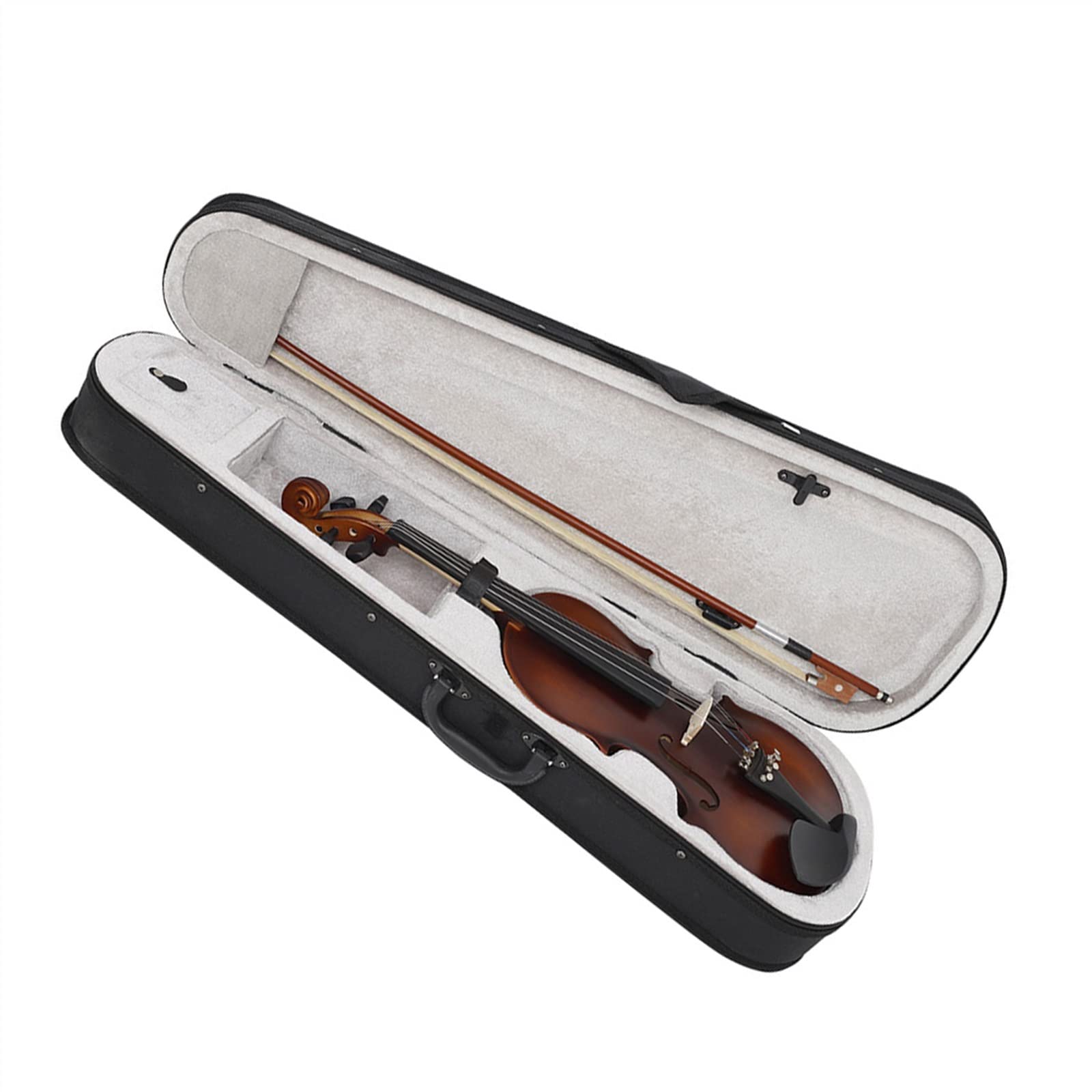 4/4 Skrzypce Basswood Body Head Hebanowa Podstrunnica Peg Chin Rest Tailpiece Skrzypce Dla Początkujących Z Etui Początkujące Skrzypce