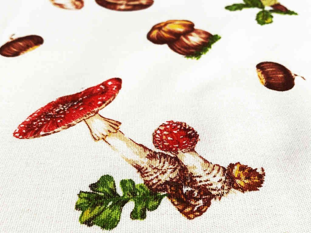 Stamperia Tessuto Autunno In Puro Cotone Made In Italy - Altezza 180 Cm, Vendita Al Metro Per Tende E Tovaglie