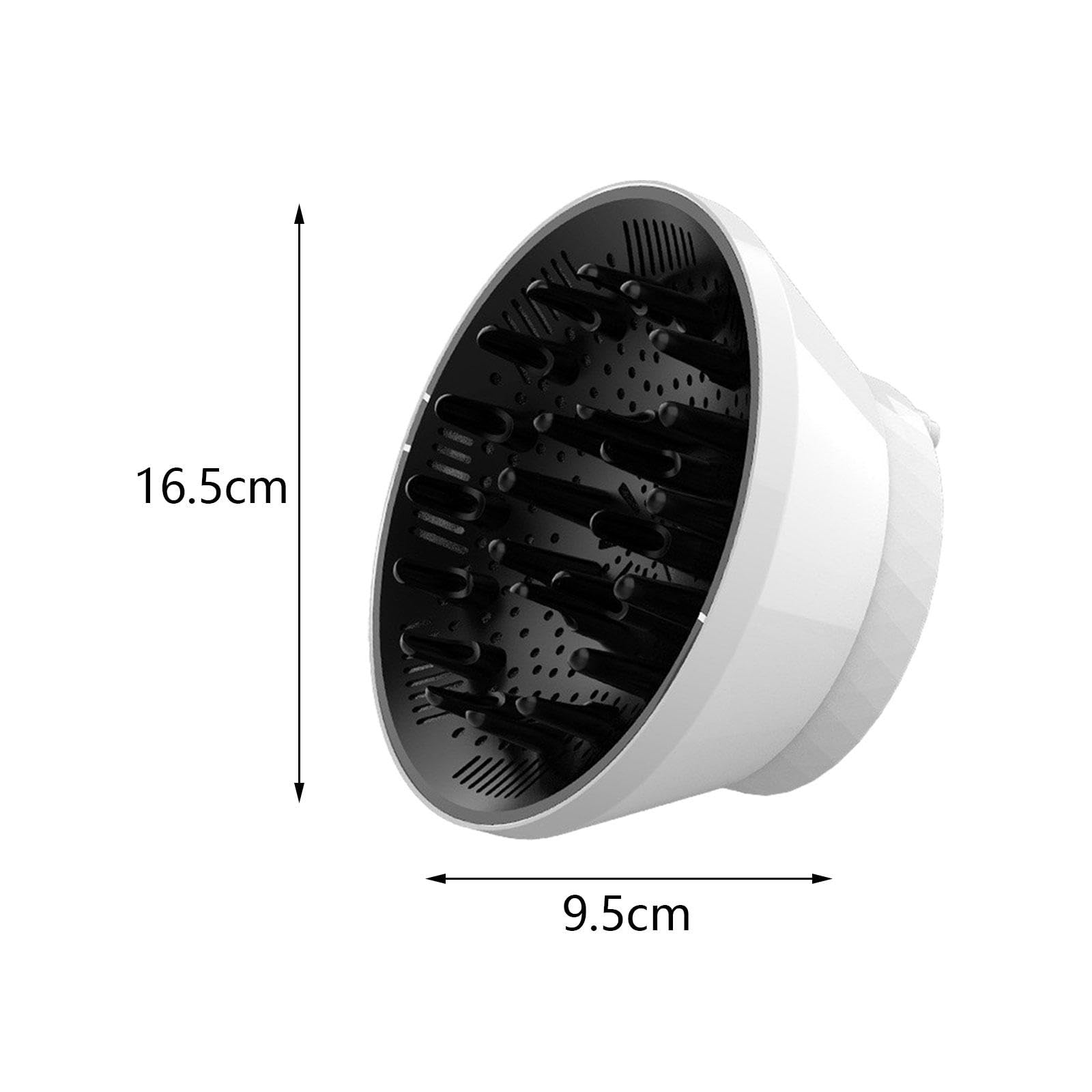 Colcolo Difusor de Pelo Plegable para secador de Cabello, Compatible con 3,5-8cm, Accesorios Profesionales, Blanco