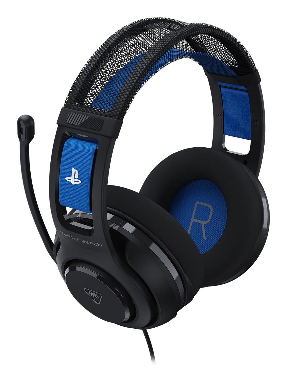 Turtle Beach Atlas 200 Cuffie Nero da gioco cablate con licenza ufficiale per PlayStation, PS5, PS4, driver Nanoclear da 50 mm, microfono flip-to-mute, cuscinetti in memory foam, archetto mobile