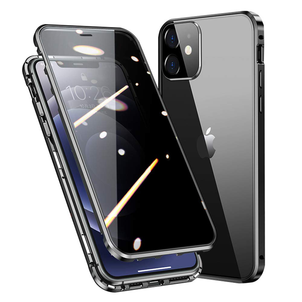 Amazon.co.jp: ロック付き 覗き見防止 iPhone12 ケース フル
