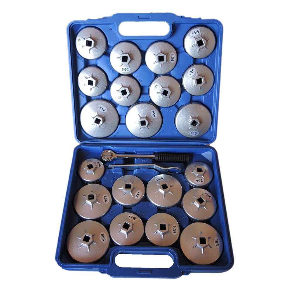 EN-227444 Chiavi per Filtro Olio a Tazza/Bussola Set 23 pz in Valigetta