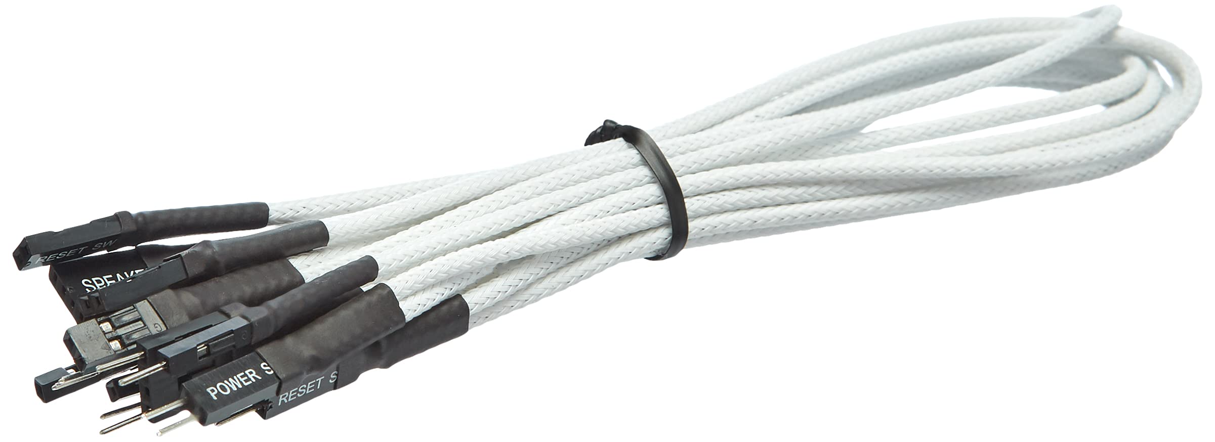 Nanoxia900400028 Frontpanel-Verlängerungskabel, 30 cm, Weißer Einzelsleeve