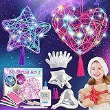 Mädchen Geschenke ab 7 8 9 10 11 12 Jahren–Kinder-Bastelsets ab 7–12 Jahren Jungen Mädchen Geburtstag Weihnachten Spielzeug Geschenke für Kinder Spiele ab 8-12 Jahren Teenager Laternen String Art Kit