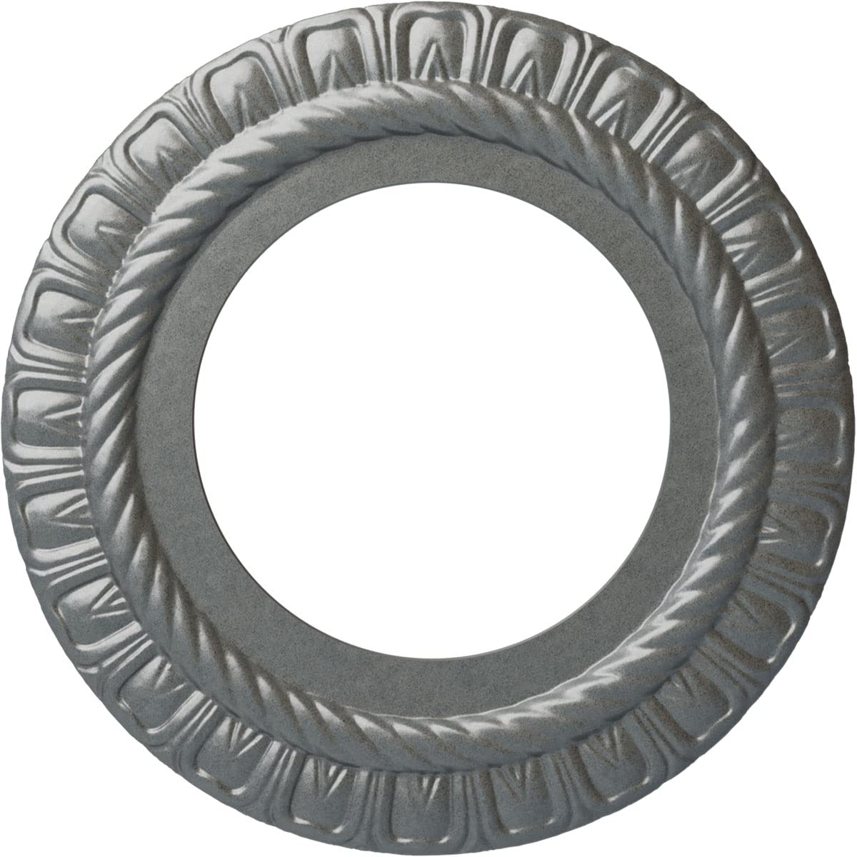 Ekena Millwork CM10CLPLS 10 5/8"OD X 5 3/4"ID X 1/2"P Claremont Ceiling Medallion Fits Canopies Up to 7", Platinum