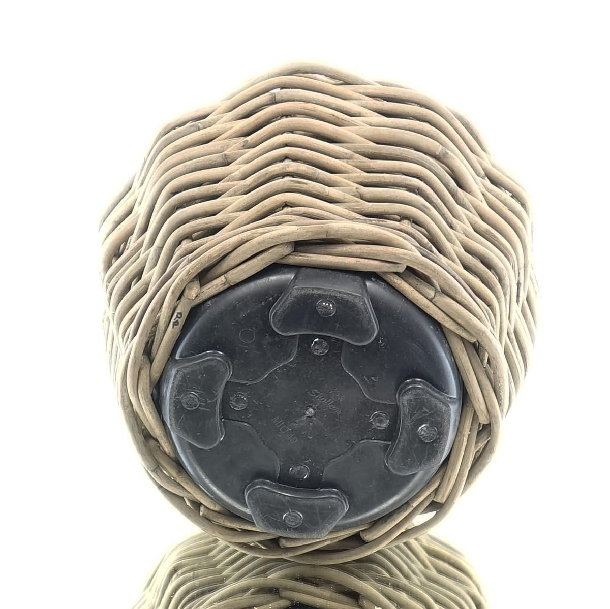 Van der Leeden DRYPOT® Rattan Pflanzkübel Grau Ø 47 cm