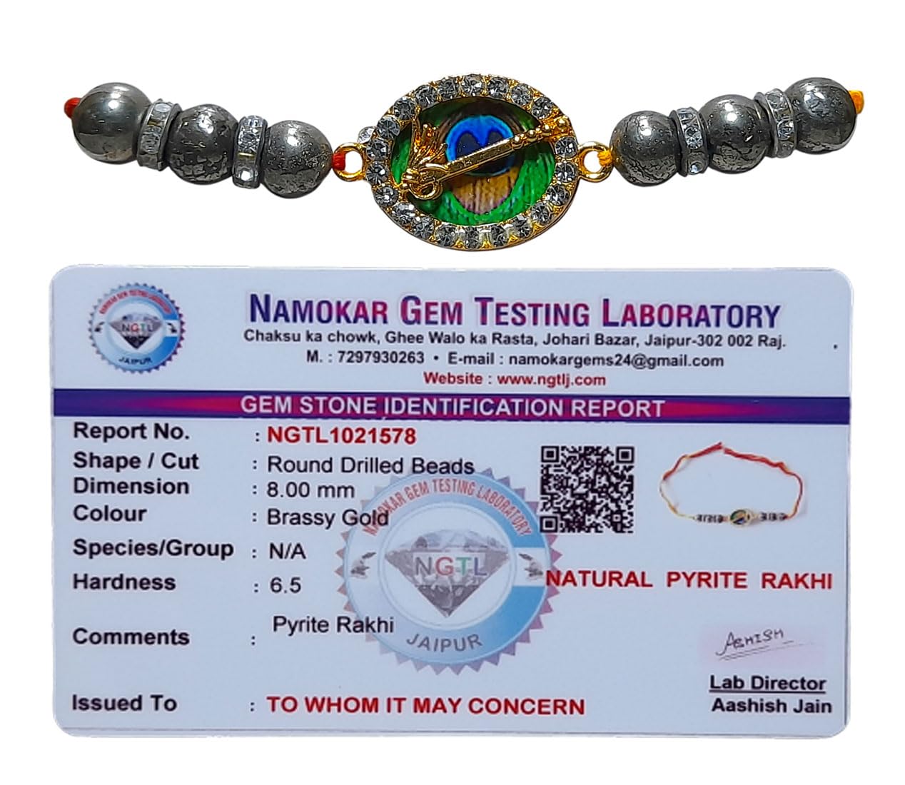 Natural Healing Crystal Rakhi for Brother & Sister Protection, Good Luck, Reiki Chakra Healing Raksha Bandhan Thread-image-32