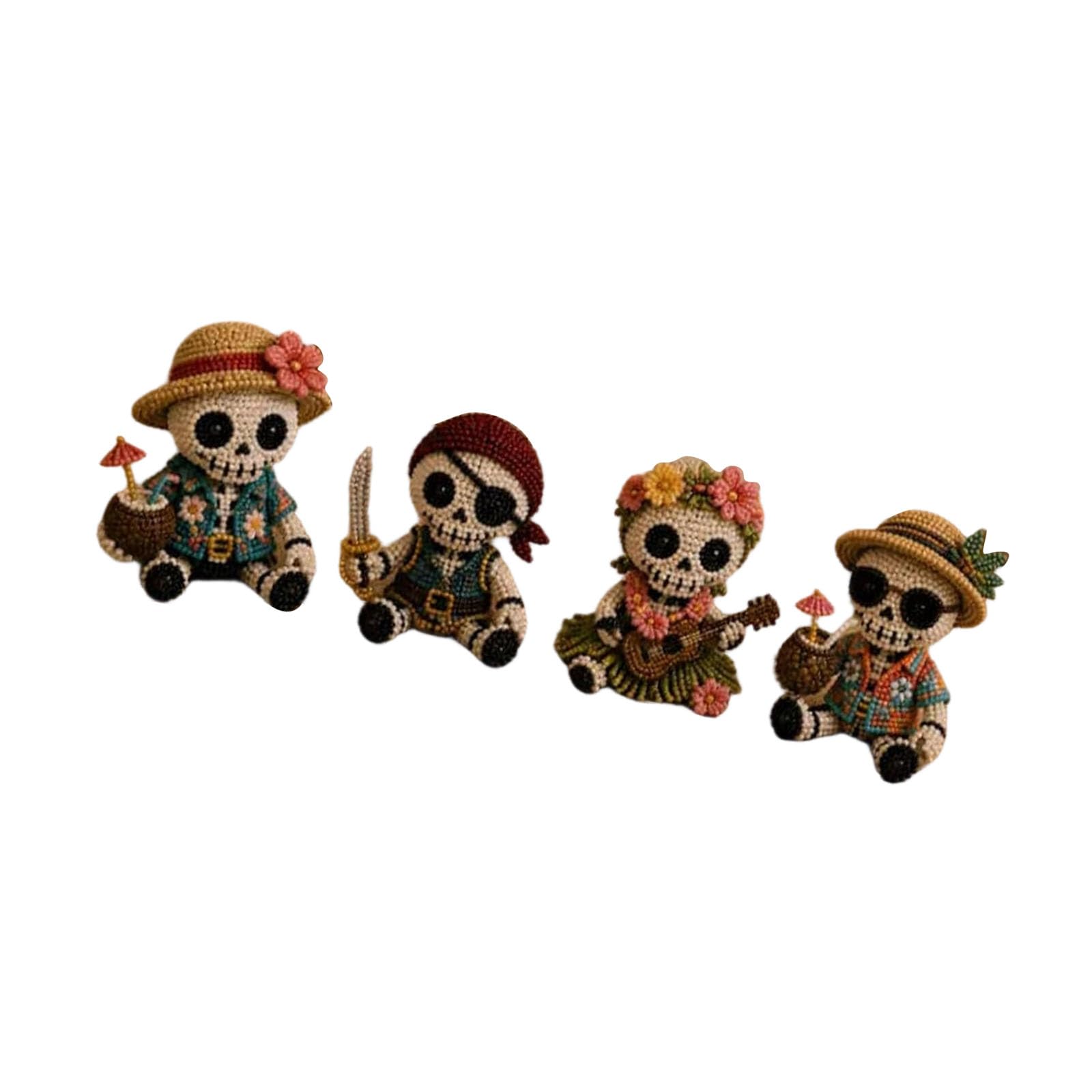 FGDTREE Learning Skeleton Bead Construction Set for Art Enthusiasts to Improve Imagination and Concentration Creative Beadwork Skull Set