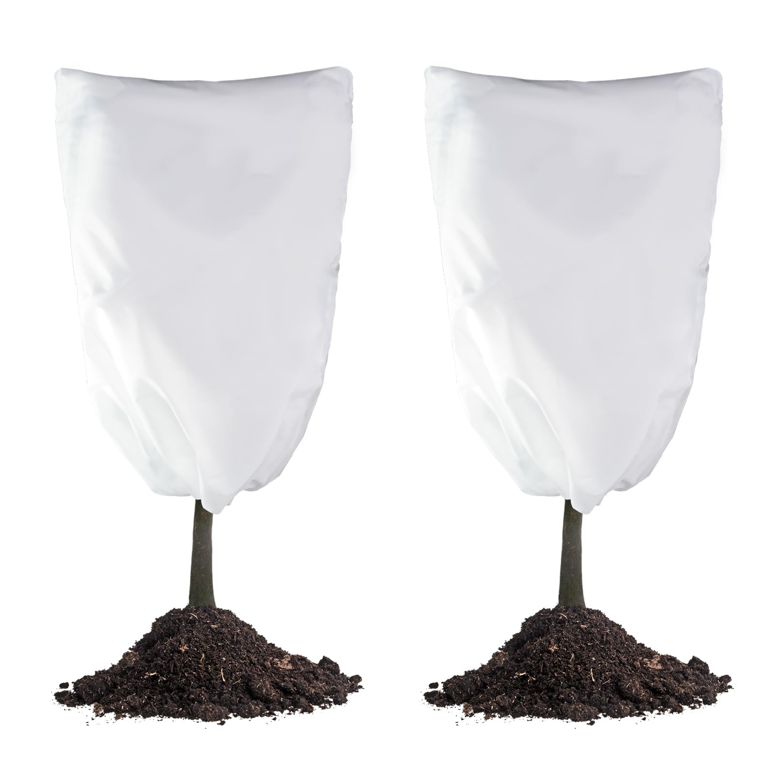 LOVYNO 2PCS Plant Covers Freeze Protection Winter Plant Covers for Outdoor Plants Frost Protection Covers with Drawstring and Zipper Frost Blankets for Winter Freeze Plant Protection 39.3 * 23.6 Inch