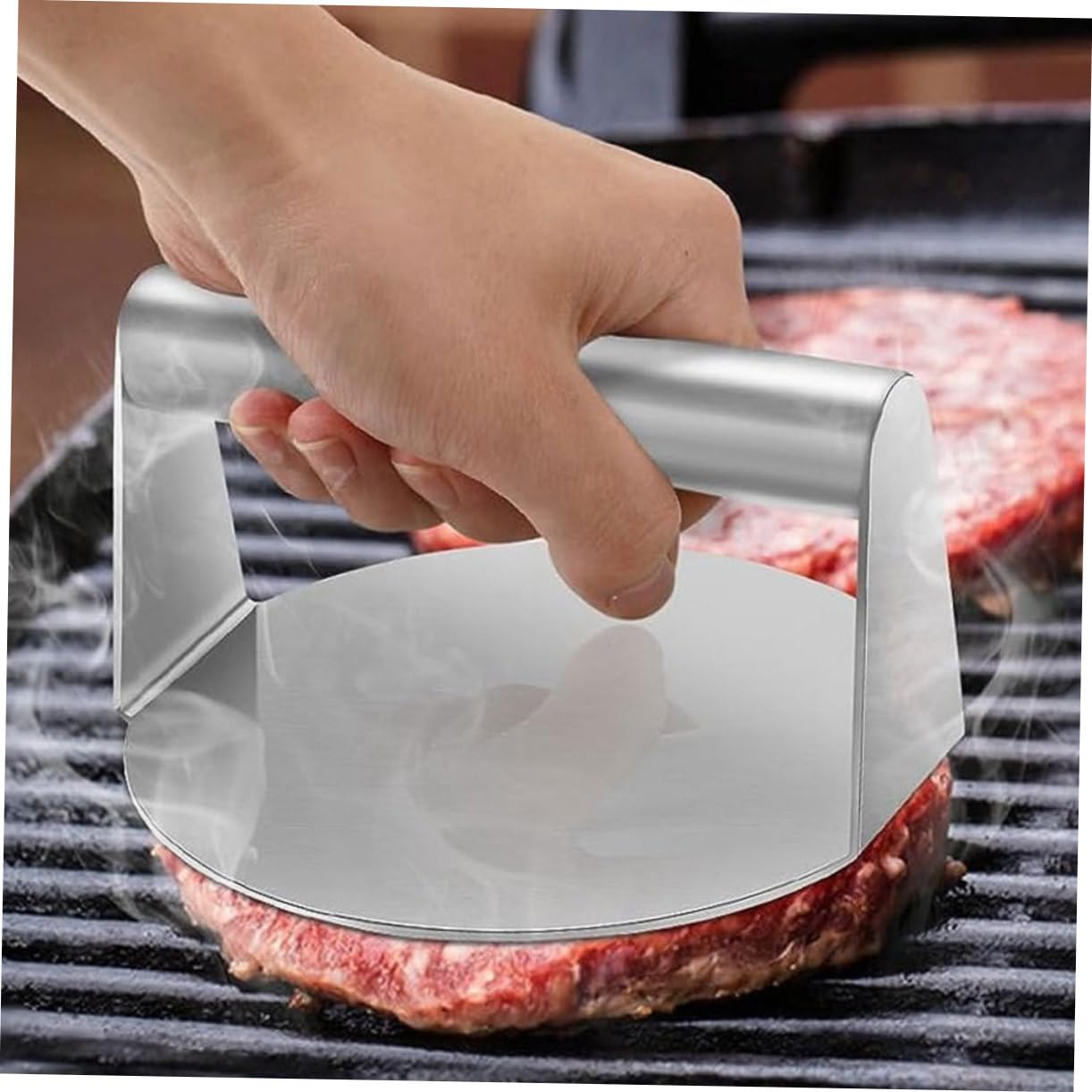 DECHOUS Set di Accessori per Barbecue in Metallo Inossidabile, Pressa per Carne Accessori per Cucinare Esterno, Kit Bbq Spazzola, Cucchiaio e Bottiglia per Spezie