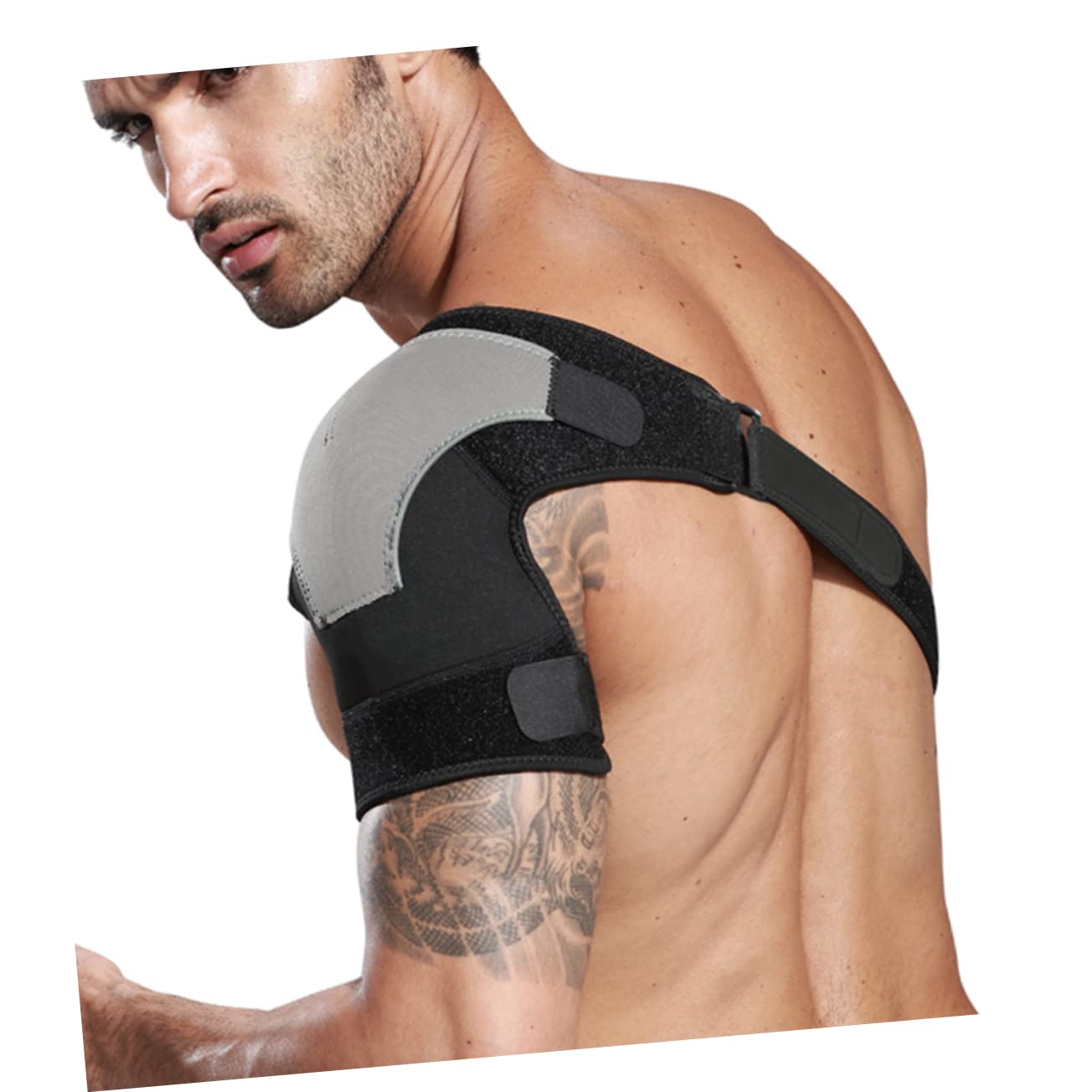 Didiseaon Breathable Shoulderpad Compression Sports Shoulder Strap Adjustable Shoulder Brace Mountaineering Left Shoulder