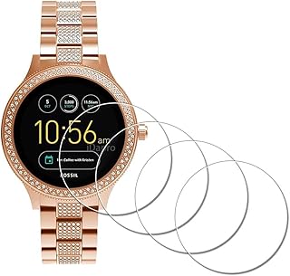 IDaPro - Pellicola protettiva per schermo da donna Q Venture/Fossil Gen 4 Venture Smartwatch [4 confezioni], in vetro temperato, antigraffio, senza bolle, facile installazione