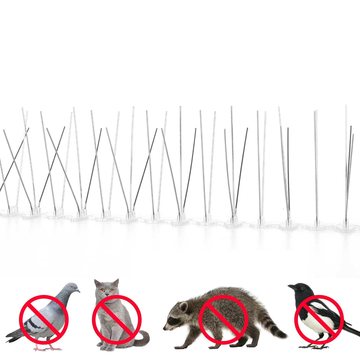 VOSS.garden Vogelabwehr Bird Spikes, 12,5m, Vogelspitzen, Taubenabwehr, Marder-, Waschbären-, Katzenabwehr