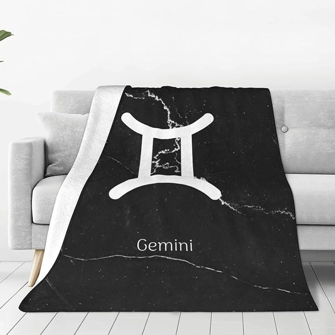 Gemini Sign Blanket Super Soft Warm Large Blanket, for Couch Bed Home Decor 40