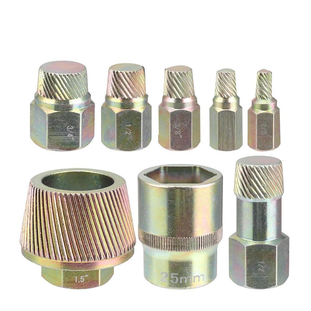 Ijsdnvjndx As Shown 8-Pieces Pipe Nipple Extractor 1.5" Tub Drain Removal Tool For Rusted Drain Tub Bathtub Stopper