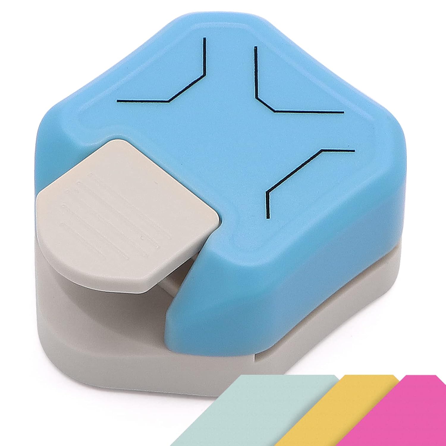 Jeemiter 3 Way Chamfer Corner Punch, 3 in 1 Craft Paper Corner Cutter