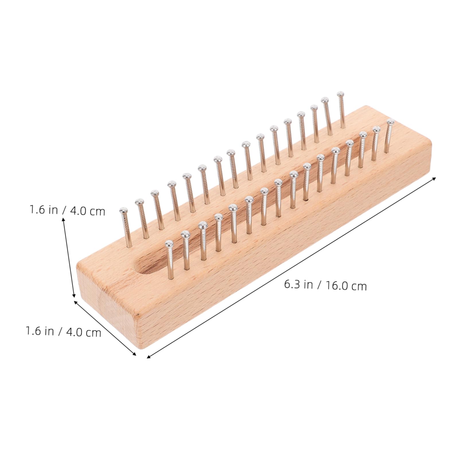 ERINGOGO Solid Wood Braider Scarf Loom Set Weaving Hook Yarn Hooks for Loom Knitting Yarn Holder for Crocheting