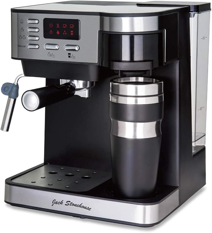 Jack Stonehouse Stainless Steel 15 Bar Combi Espresso & Filter Coffee