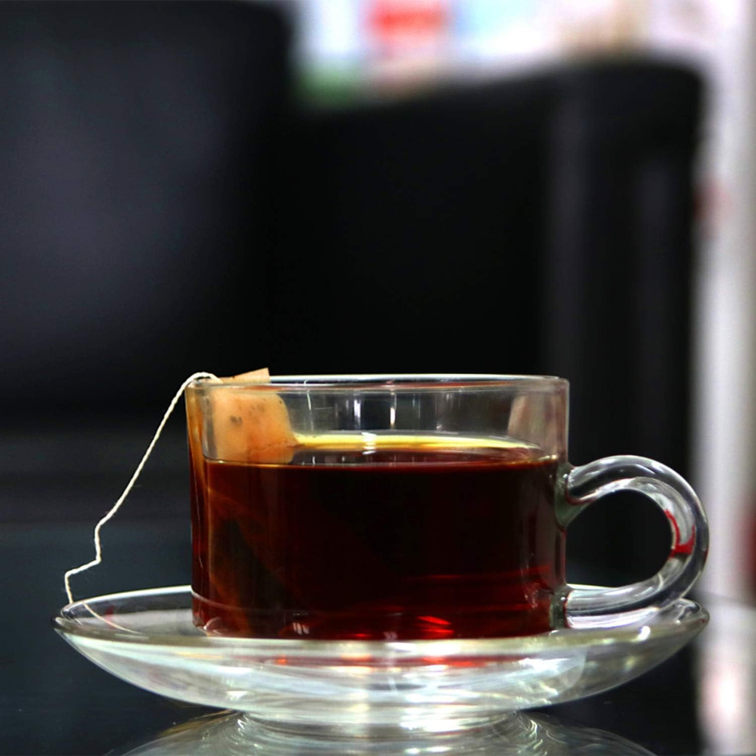 Clear Coffee Mug With Handle 6 oz, Glass Tea Latte Cappuccino Mug Set of 12 - Premium Clear Glass Coffee Cups, Tea Mugs for Hot & Cold Beverages, Perfect for Espresso, Latte, Cappuccino, Tea & More