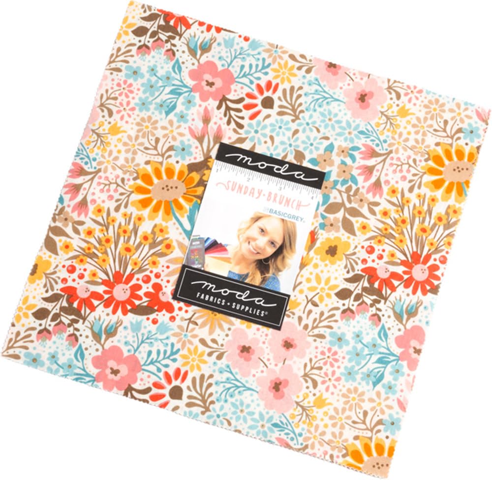 Sunday Brunch Layer Cake(r), 42-10" Precut Fabric Quilt Squares by BasicGrey