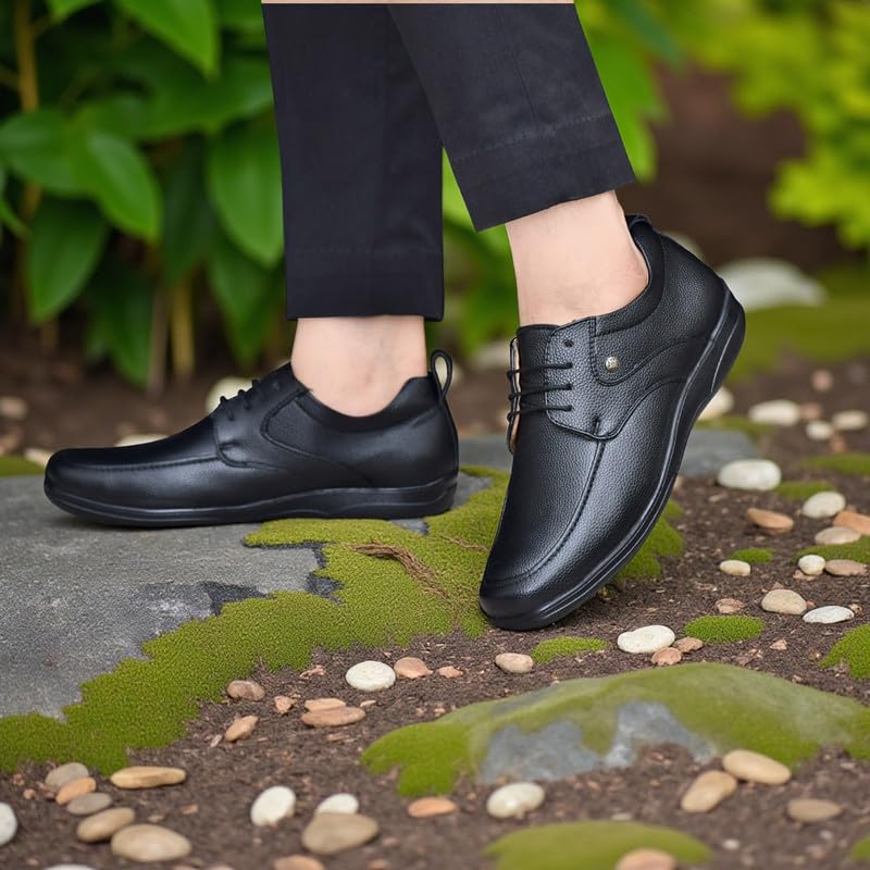 Image of Restroad Men's Formal Shoes | Synthetic Leather Lace-Up Office Wear Shoes for Men