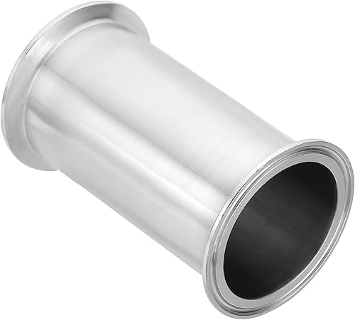 Miniatura 12 de PATIKIL Tubo de tres abrazaderas de diámetro exterior de 1 1/2 pulgadas, tubo sanitario de carrete con brida de virola de 1.988 in