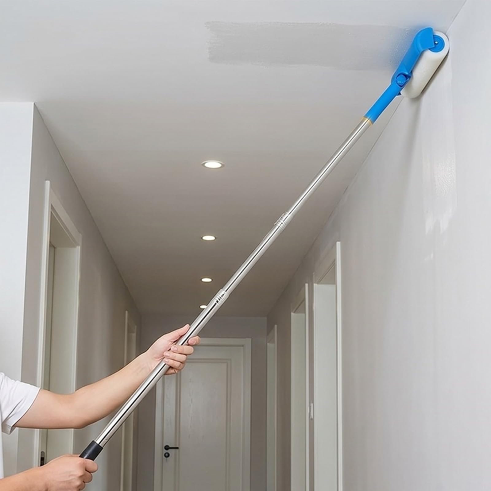 Rouleau de peinture de plafond anti-goutte avec poignée pour fenêtre, porte, jardin, garage, peinture, projets, poignée