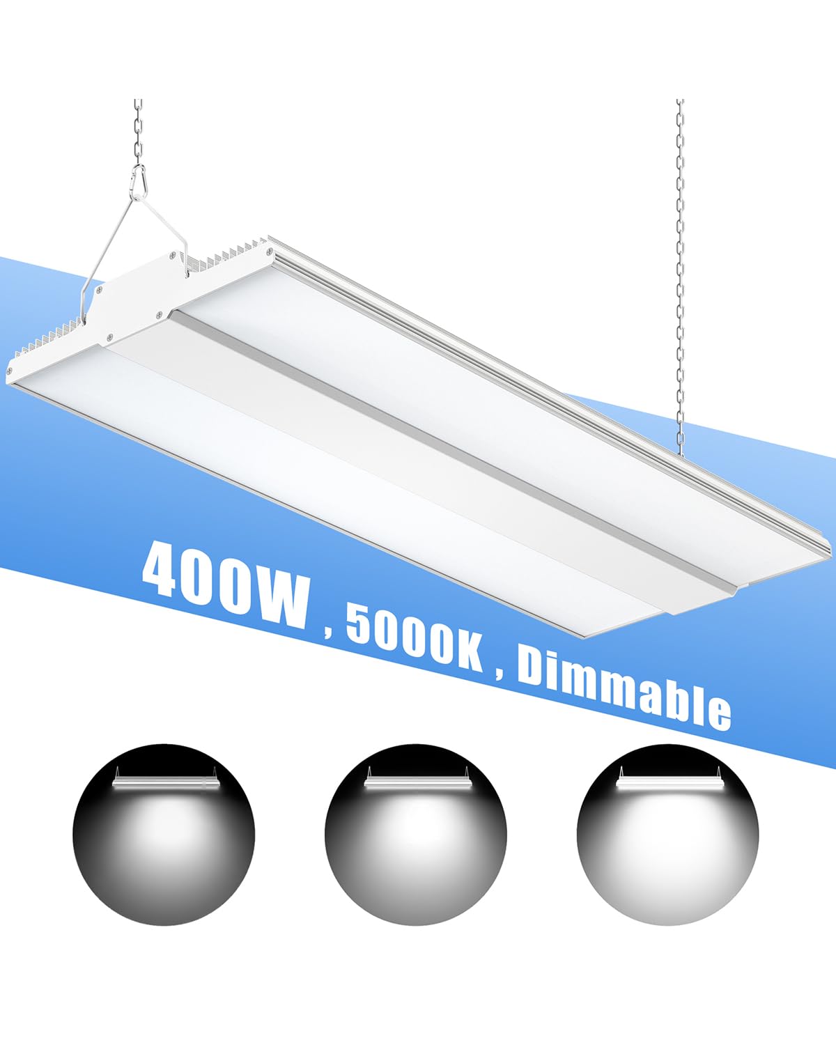 400W LED High Bay Shop Light 60 000LM 2 2FT High Bay LED Warehouse Light UL DLC Listed — view 10