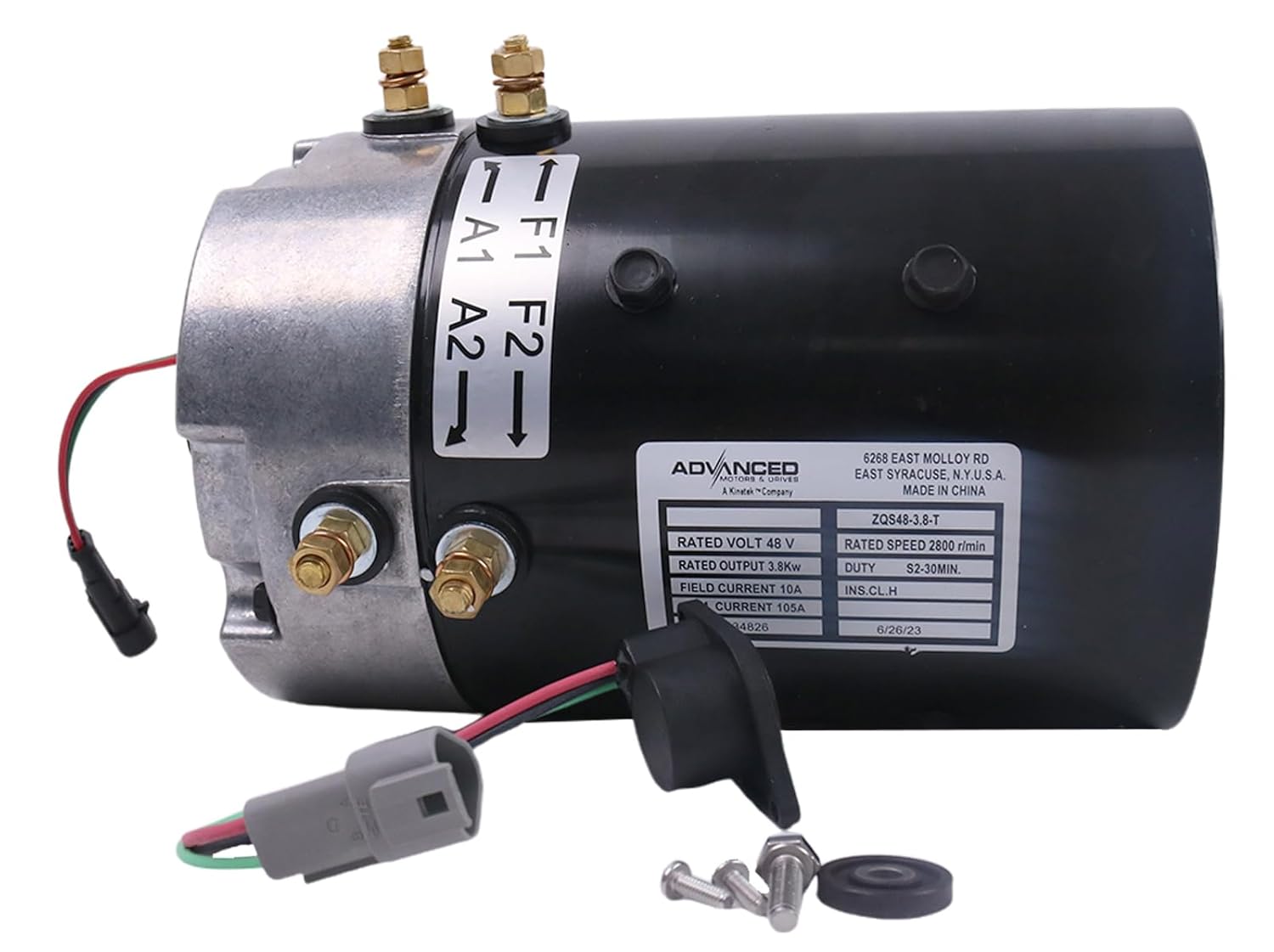 Solarhome 48 Volt 3.8kW Drive Motor ZQS48-3.8-T ZQS48-3.8-T1 Compatible with 2007-UP Tomberlin E-Merge Electric Golf Cart