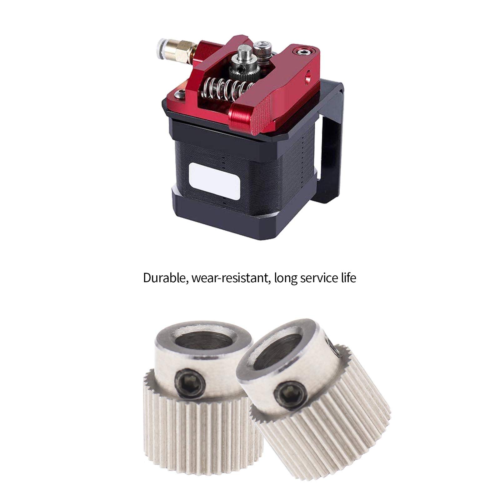 5er-Set Extruder-Zahnrad MK7/MK8 – 5mm Bohrung, 11mm Außen-Ø, Edelstahl – Für 3D-Drucker