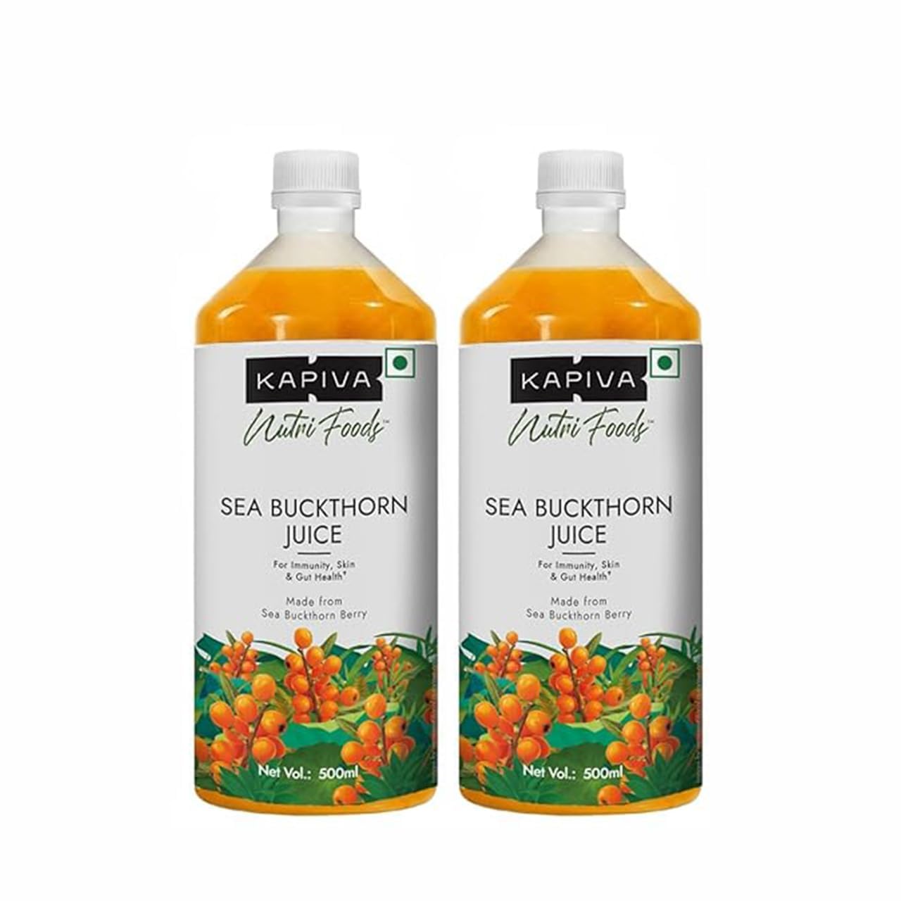 Kapiva Sea Buckthorn Juice 500 ML | Omega 7-Rich Superfruit | Supports Immunity, Glowing Skin & Gut Health | With Omega 3, 6 & 9 - Pack of 2-picture-19