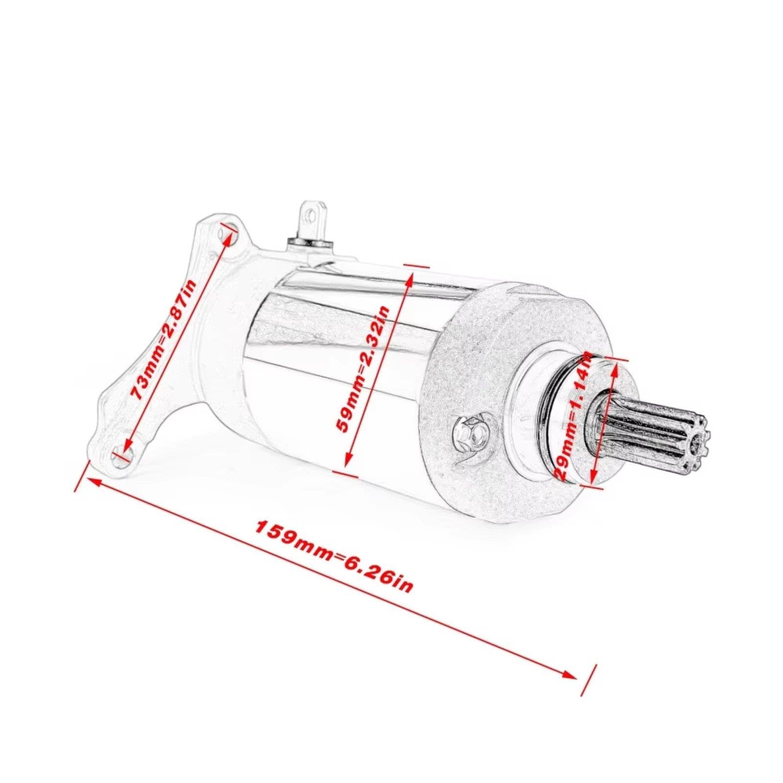 Motor Arranque Para Yamaha Para TW125 1999-2004 1C6-H1800-00