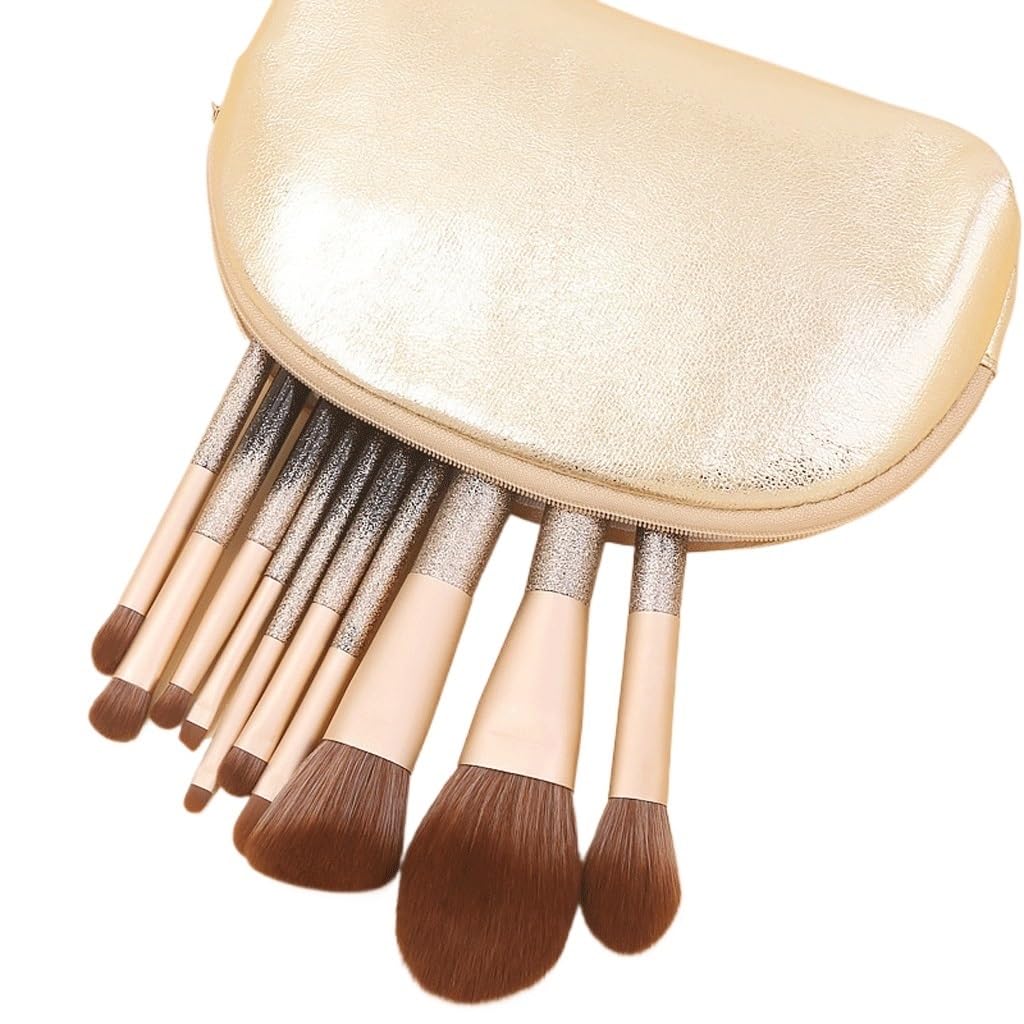 Set di pennelli per Trucco da 10 Pezzi Pennello per ombretto Set Speciale Super Morbido Pennello per ombretti Portatile per Occhi