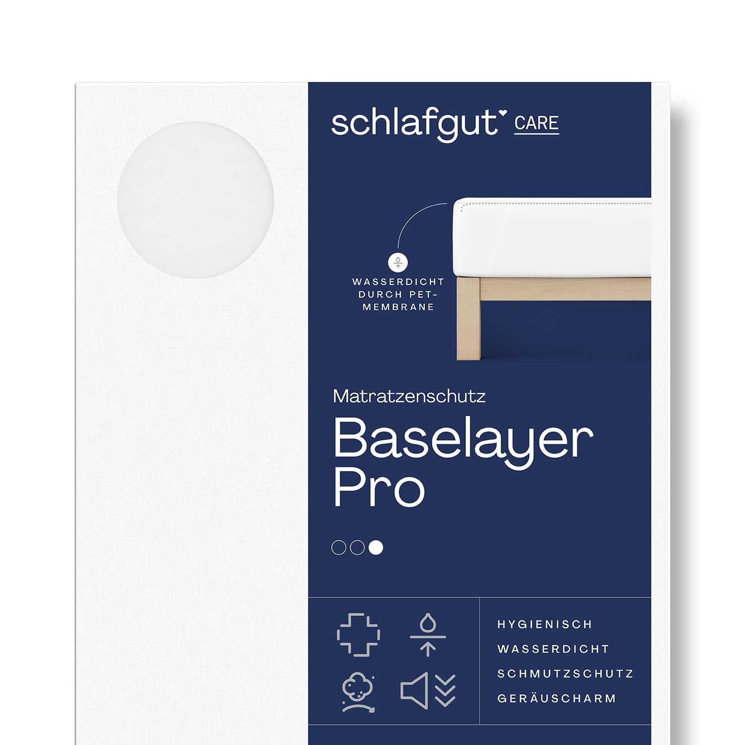 schlafgut Pro Molton Matratzenschoner 180x200 cm wasserdicht, Baumwolle