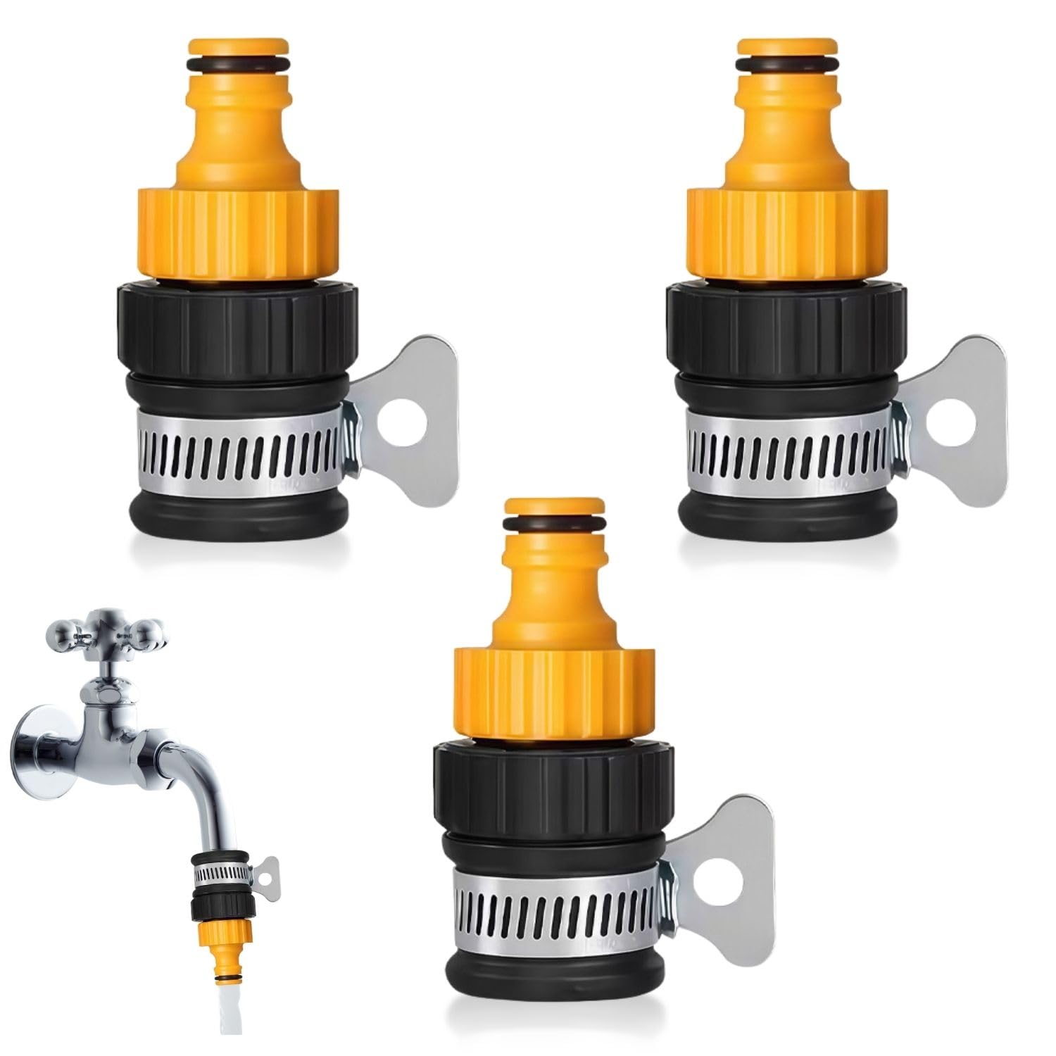 Kitchen Tap Hose Connector, 14-20mm Mixer Universal Tap Connector, Universal Tap to Hose Connector for Garden Irrigation and Car Washing, for Garden Bathroom Indoor and Outdoor