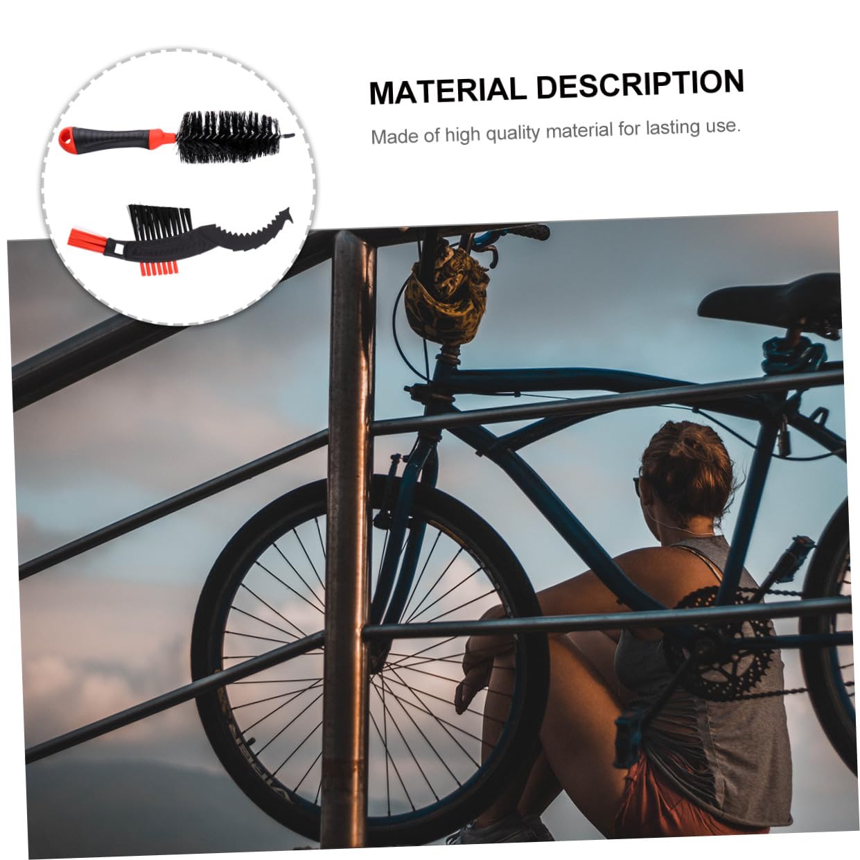 BESTonZON 3 Set Spazzole Per Pulizia Bici Utensili Per Manutenzione Resistente Con Pulitore Per Rimuovere Sporco E Grasso 2 Pezzi*3