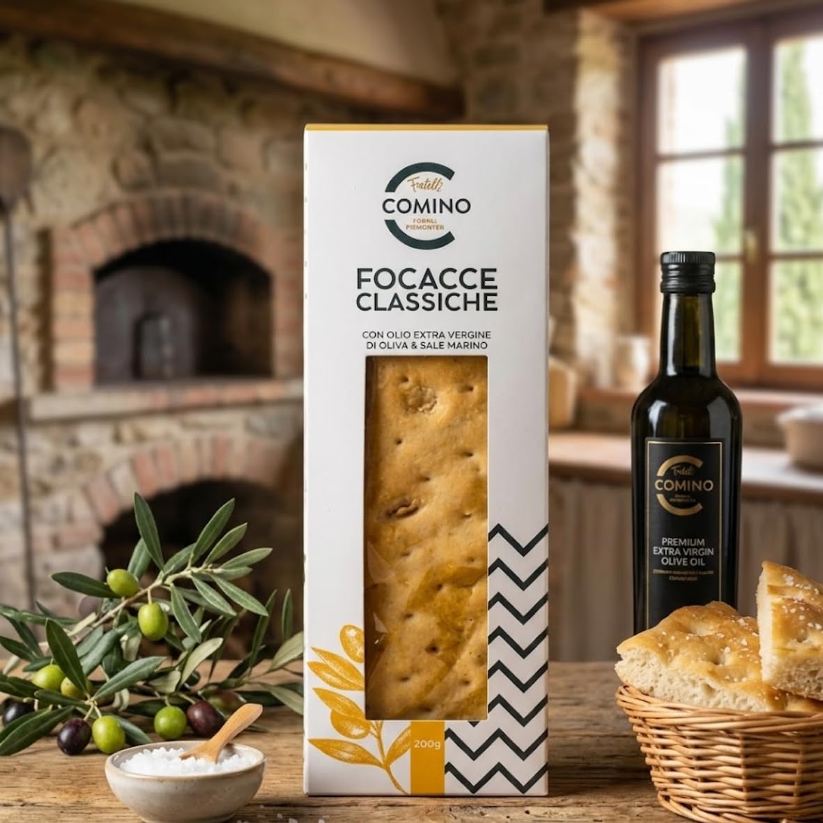 Comino Focacce Classiche Artigianali Croccanti 200 g