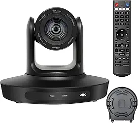 Câmera PTZ 4K HDMI Zoom óptico 20x com saídas de transmissão IP USB3.0/HDMI/LAN, para vMix OBS YouTube, videoconferência, serviço à igreja, eventos de transmissão (Envios do Brasil）