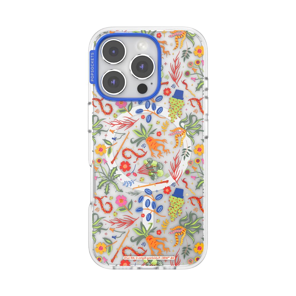 PopSockets iPhone 16 Pro Case Compatible with MagSafe, Phone Case for iPhone 16 Pro, Wireless Charging Compatible, Case Only - Herbology in Spring