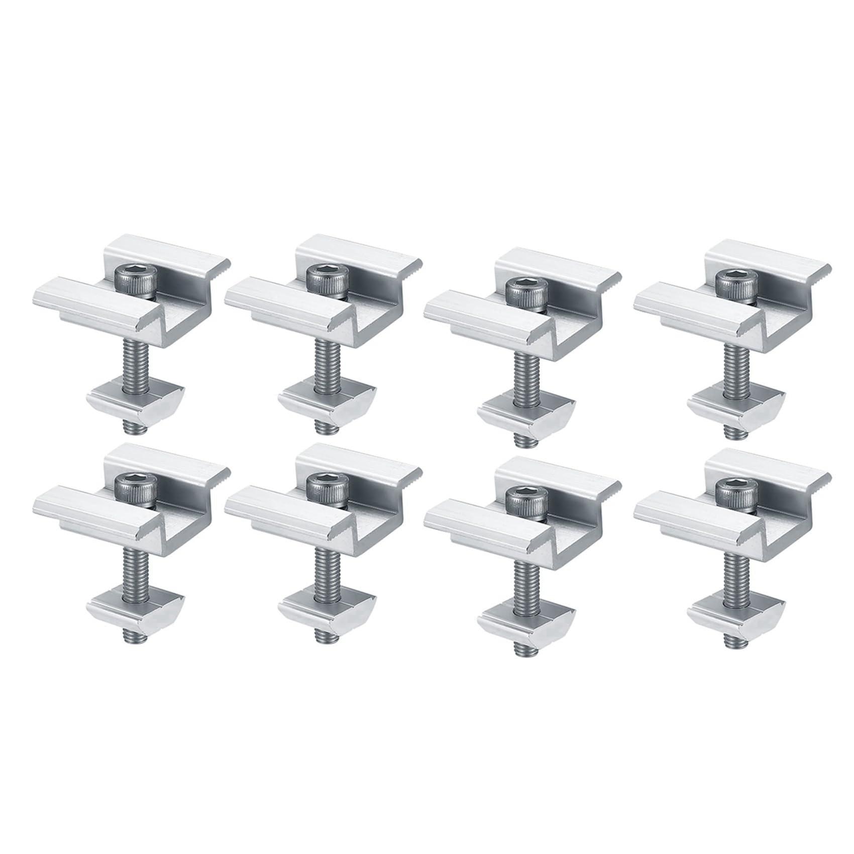 Ctrlzs 8Pack Solar Panel Mounting Brackets, Solar Panel End Clamps, Centre Clamps, For Pv Solar Panel Solar Module 30Mm