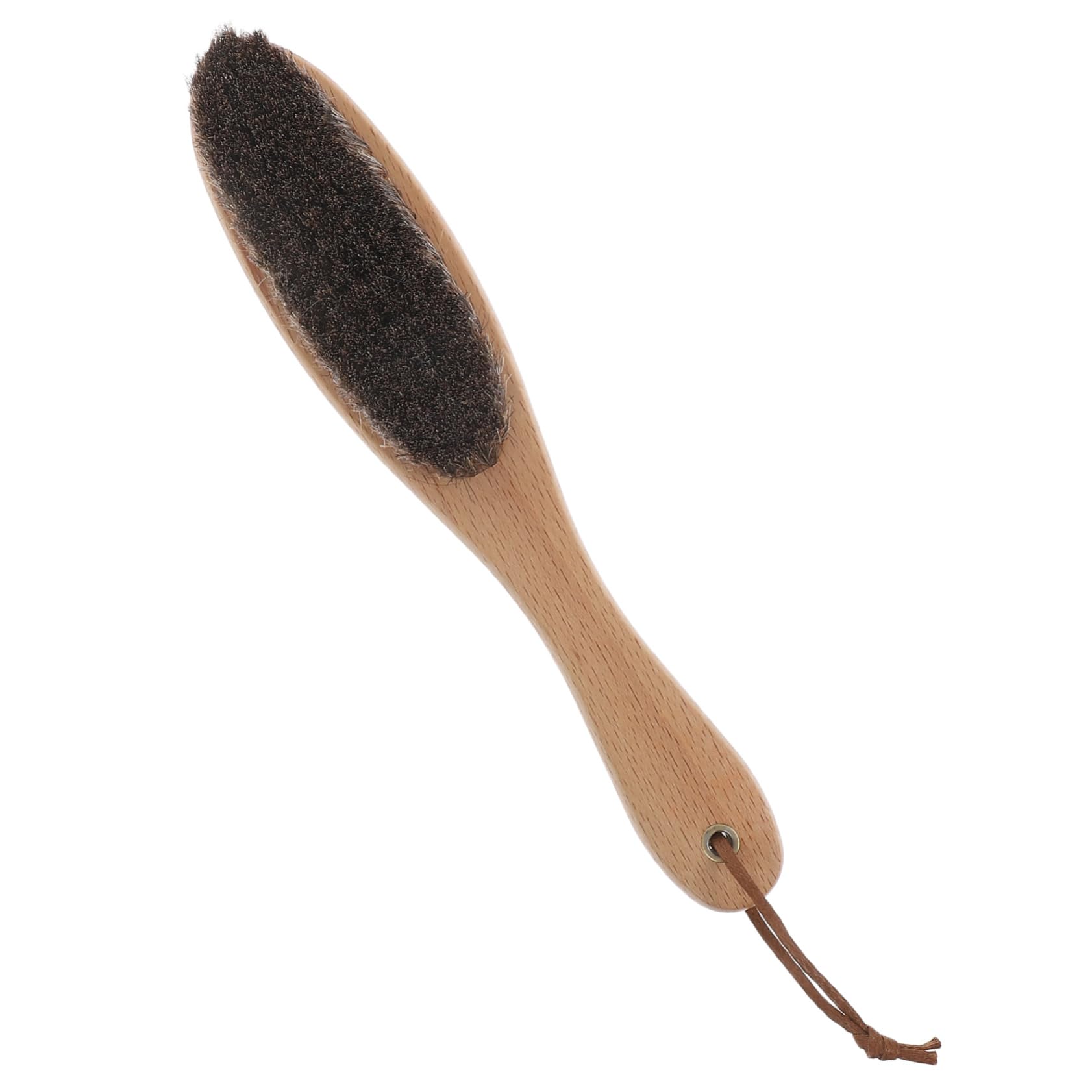 Sosoport Horse Grooming Dust Brush Soft Horsehair Bristles Brush Wooden Handle Skin Grooming for s Cleaning Accessories