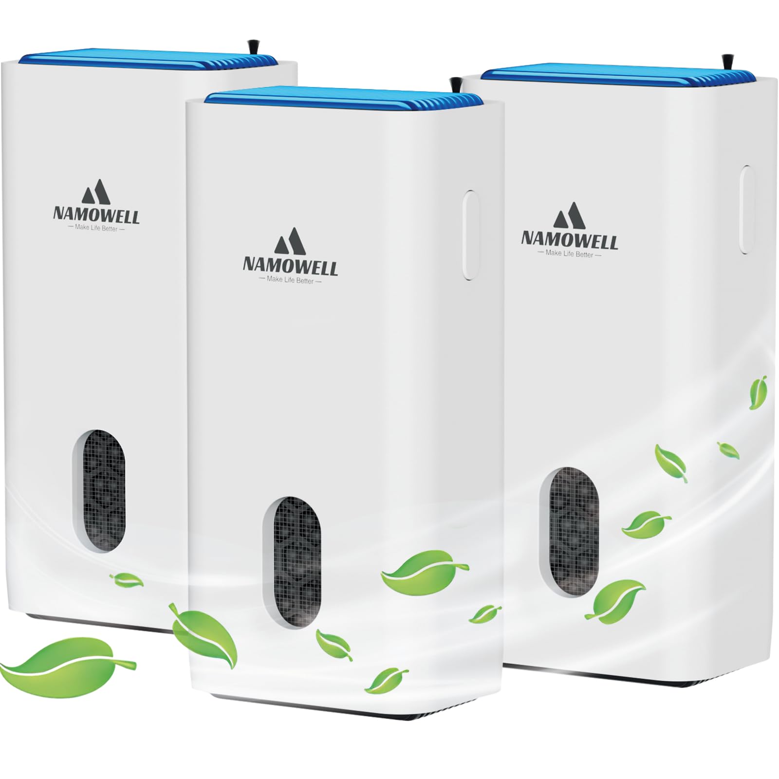 Air Purifier Plug In 3 pack, Air Ionizers for Home, Negative Ion Generator for Rooms With Odor and Smoke, Usually Used in Bedrooms, Pet Rooms, Toilets, Garages, Small Rooms