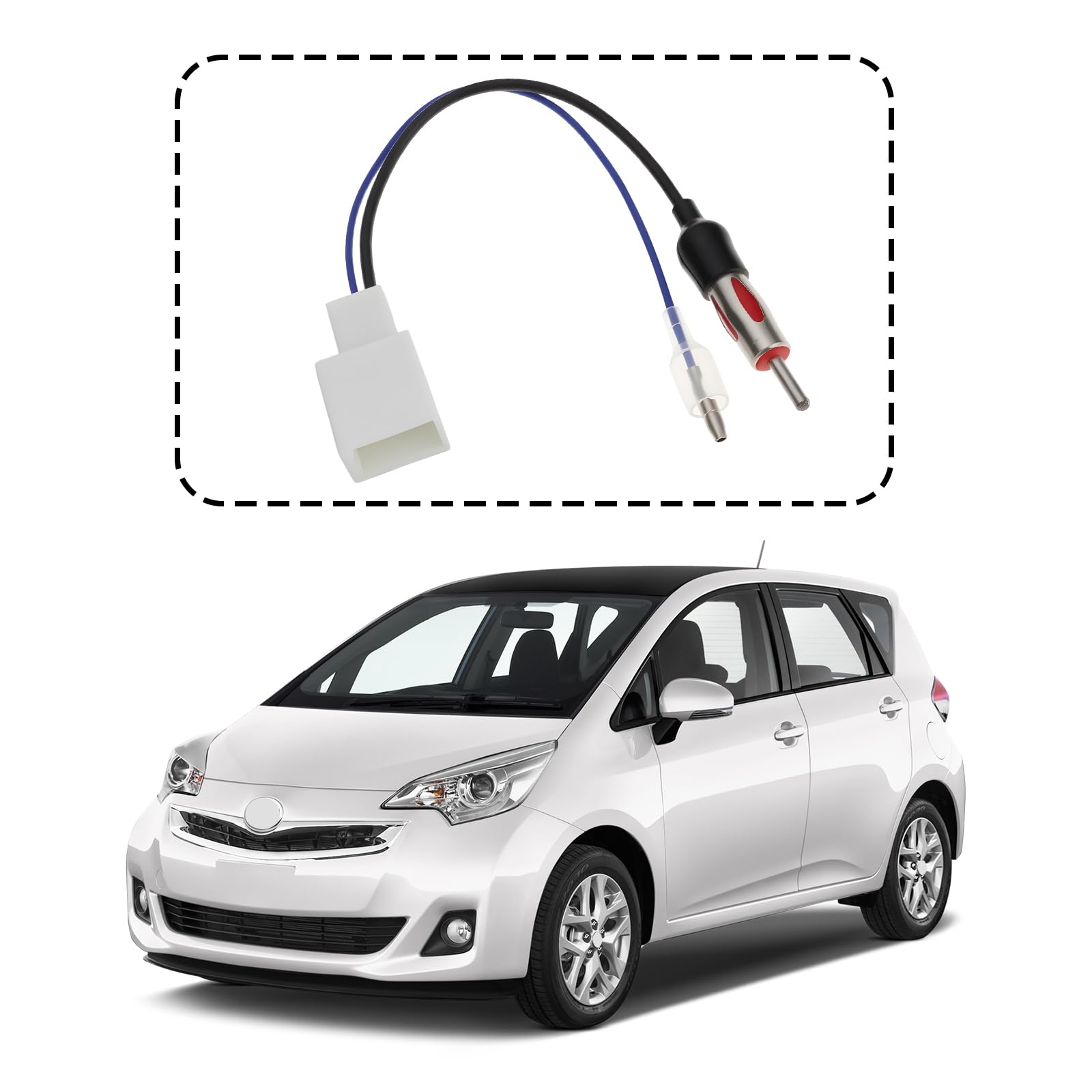 The Lord of the Tools 2 Pezzi Da Adattatore Antenna Per Auto A DIN Compatibile Con Toyota Prius RAV4 Compatibile Con Yaris Verso