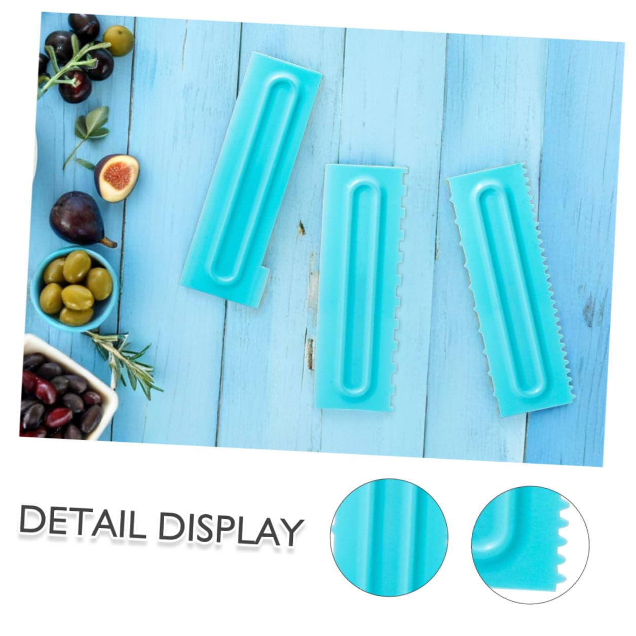 9piezas Raspador de Pasteles Alisador de Glaseado Herramienta para Alisar Fondant Raspador de Pasteles de Plástico para Hornear Postres de Cumpleaños