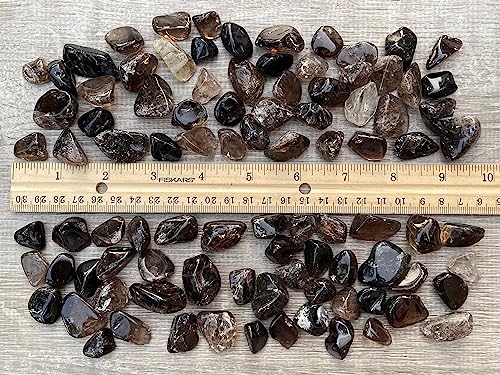 Image of GAF TREASURES 1 /2 LB Smoky Quartz Tumbled Stones, Polished Smoky Quartz Gemstone, Smoky Quartz Healing Crystals (Smoky Quartz)